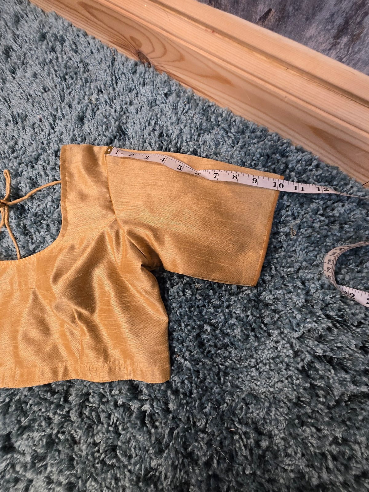 Half sleeve gold saree blouse