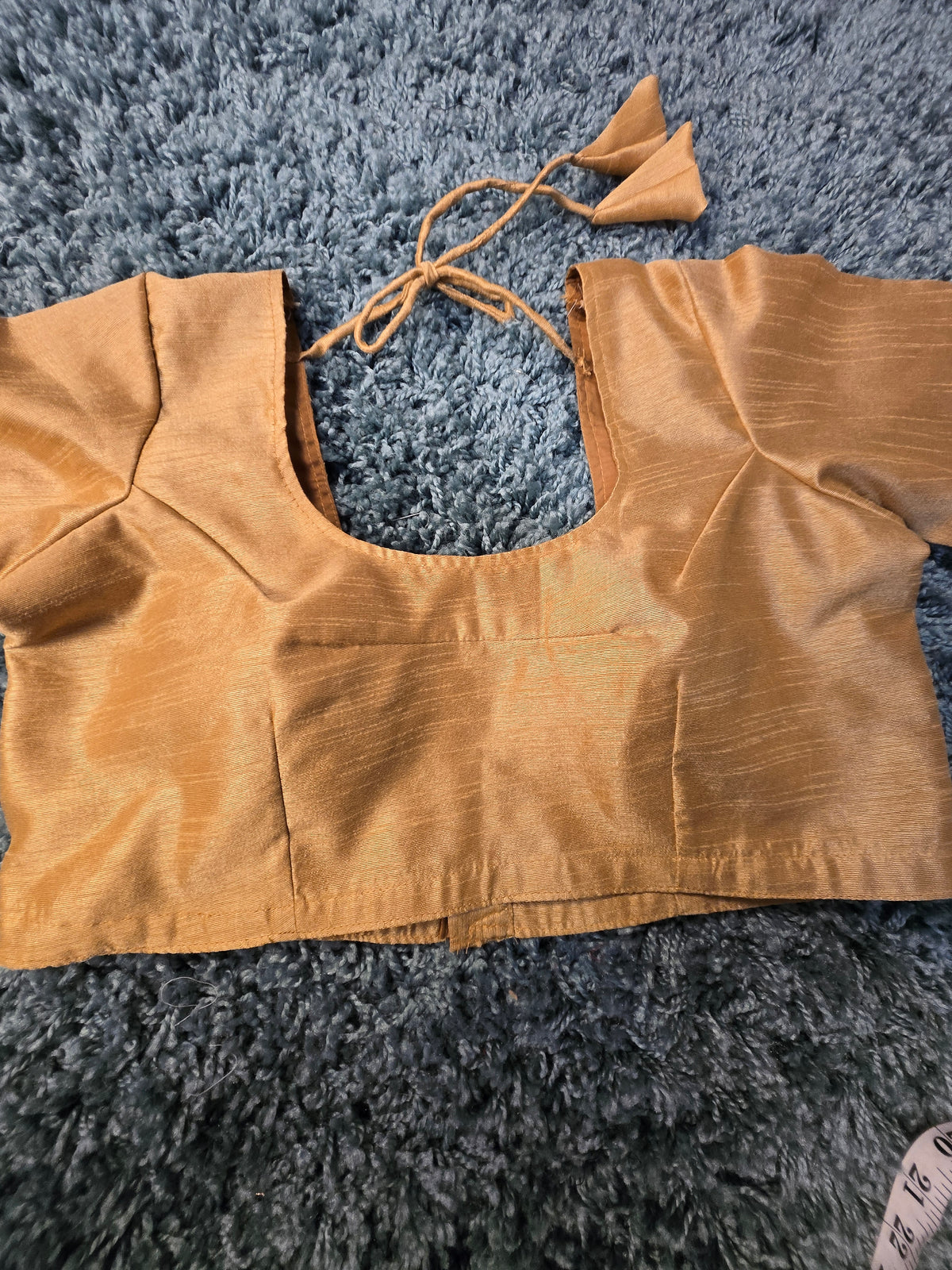 Half sleeve gold saree blouse