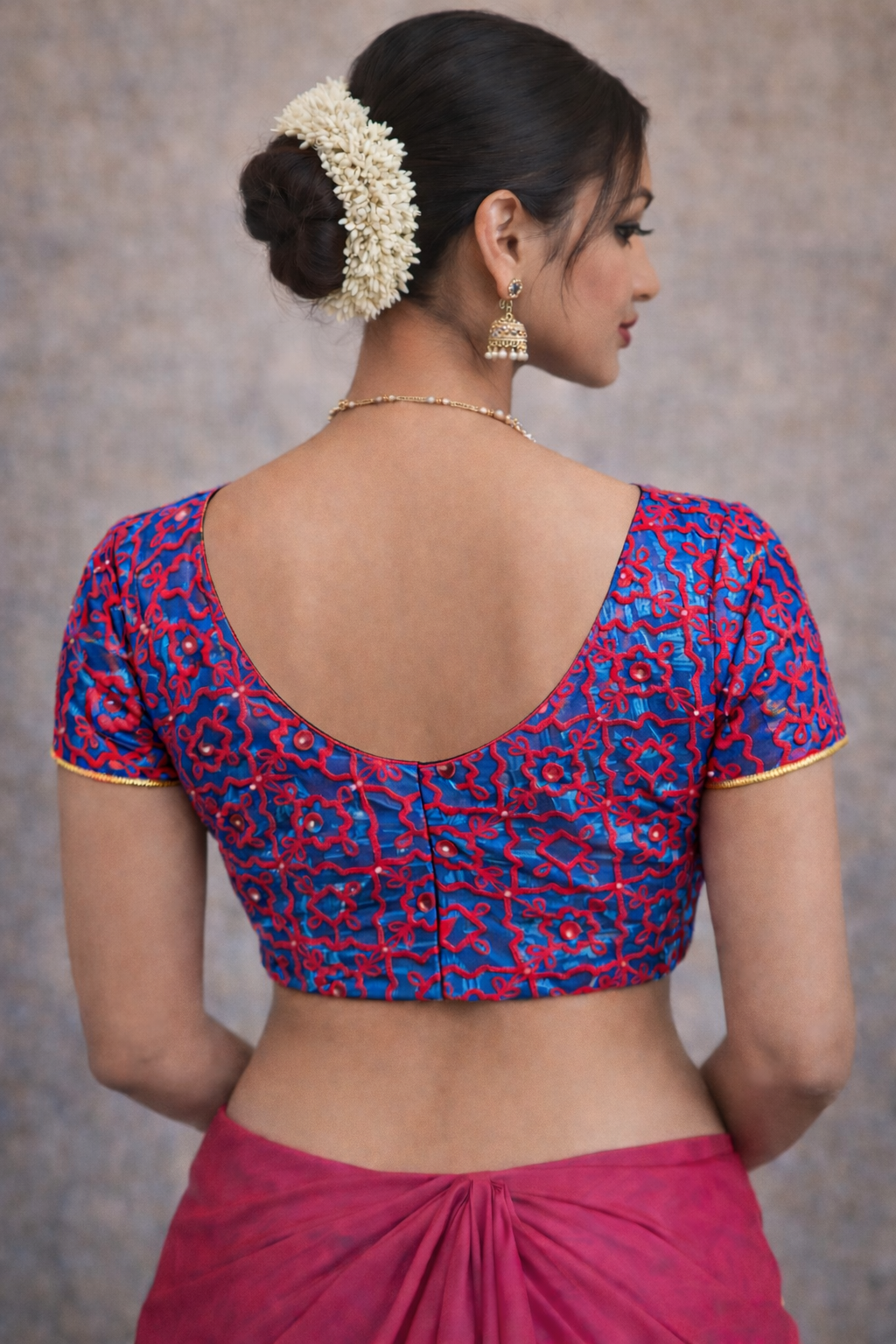 short sleeve saree blouse