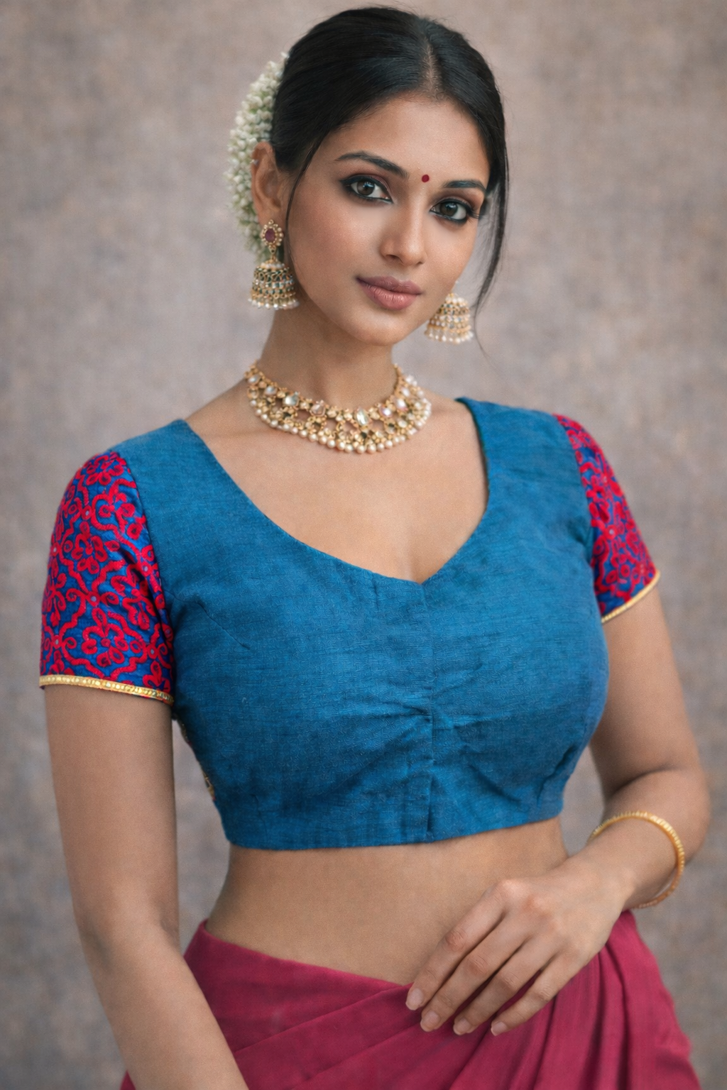 short sleeve saree blouse